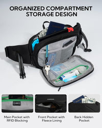 Unisex waist bag for outdoor activities, travel, and walking