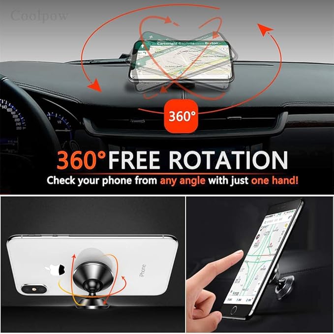 Universal mobile holder with metal plates for smartphones