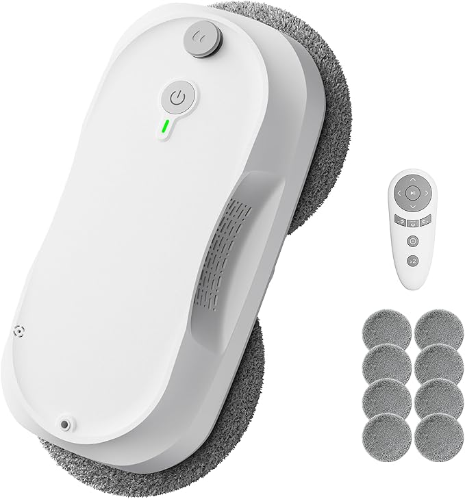 Updated automatic window cleaning robot in white
