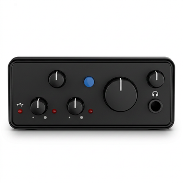 USB Audio Interface Front View For Guitar And Vocal Recording