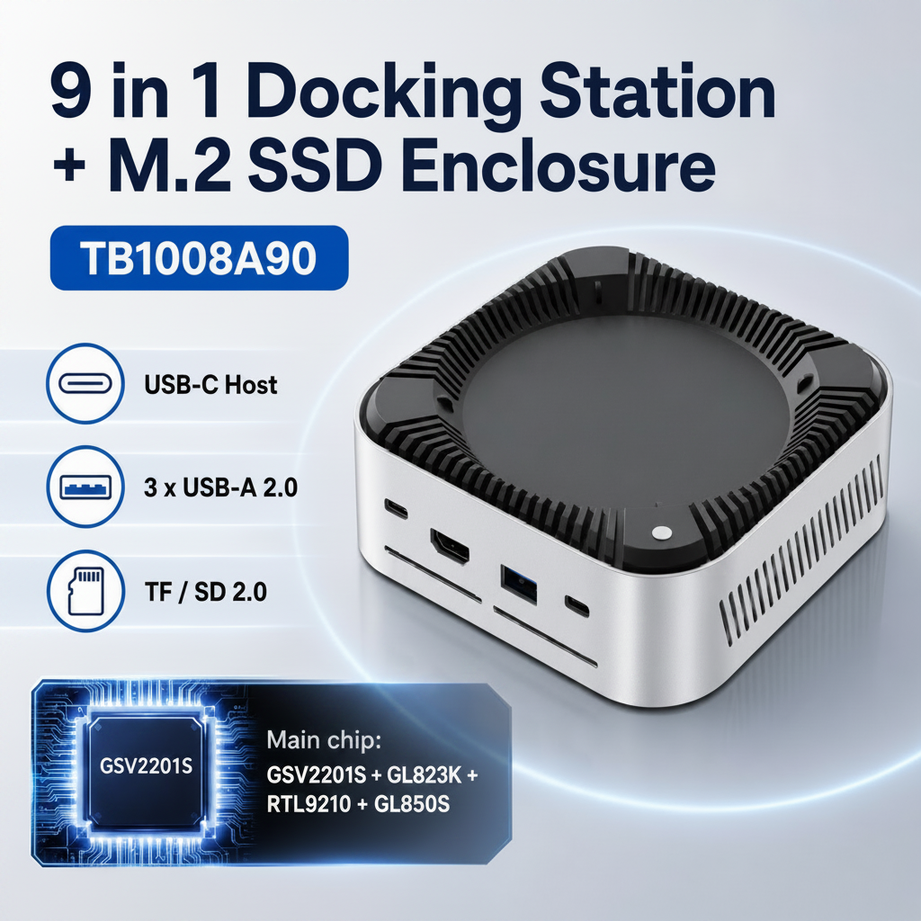 USB-C Hub Featuring M.2 NVMe SSD Enclosure For Storage Expansion