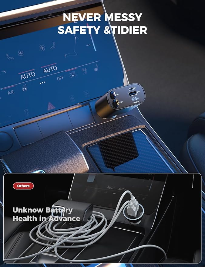 car charger usb c lightning ports fast charging adapter