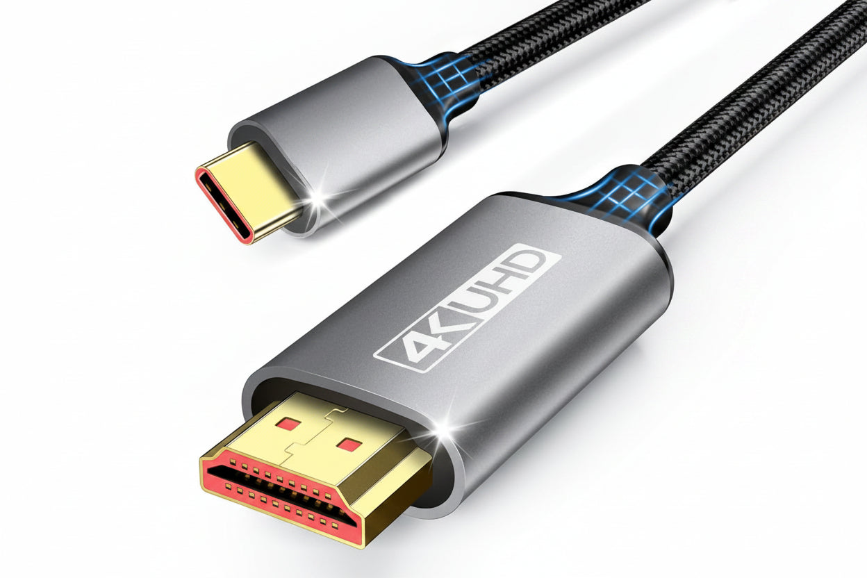 USB-C to HDMI 6FT high-speed display cable front view