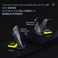 USB-C wireless charging stand with compact desktop structure