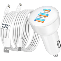2-pack USB CarPlay cables for fast charging in cars