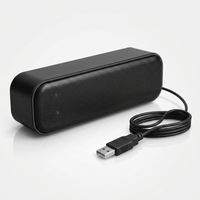 USB Computer Speaker Mini Soundbar Front View Stereo Sound