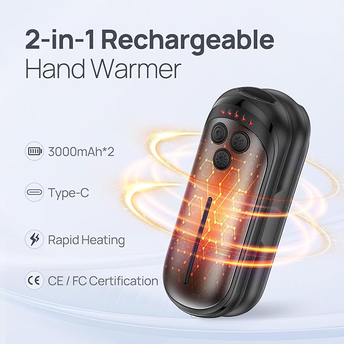 USB Rechargeable Hand Warmers Charging for Easy Use