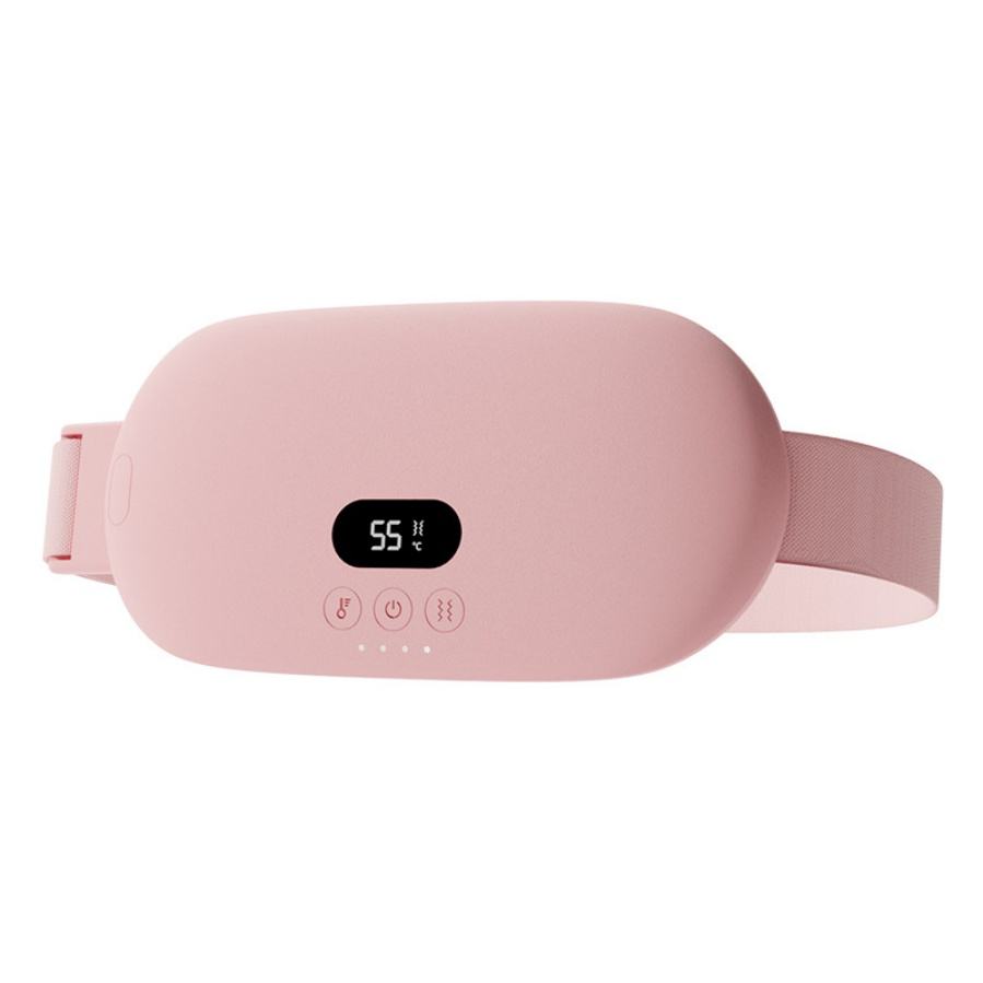 USB-powered heated abdominal wrap with adjustable temperature settings