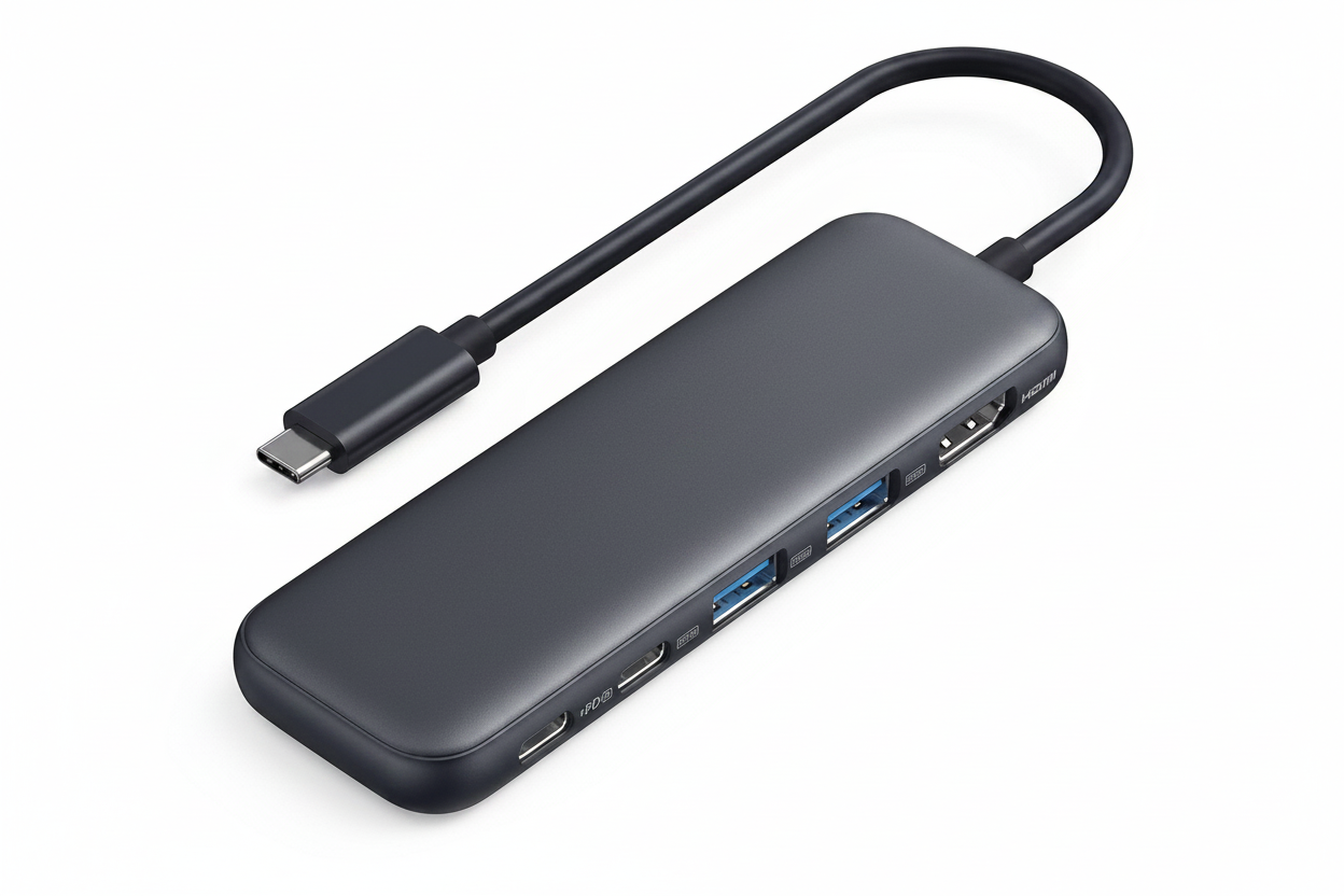 USB Hub Dual USB A 3.0 Ports High Speed