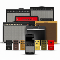 Guitar connected to USB audio interface for recording setup
