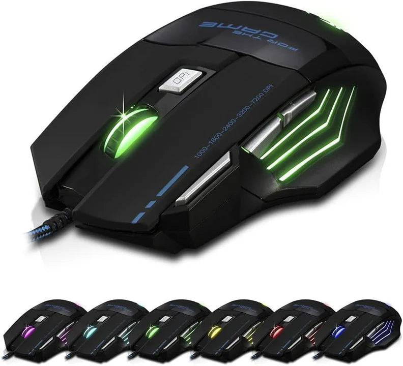 USB wired mouse for laptop and desktop setup