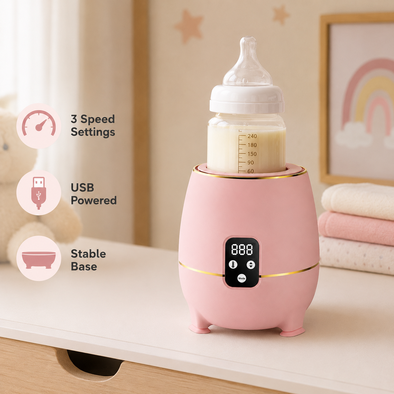 USB-Powered Automatic Baby Bottle Shaker