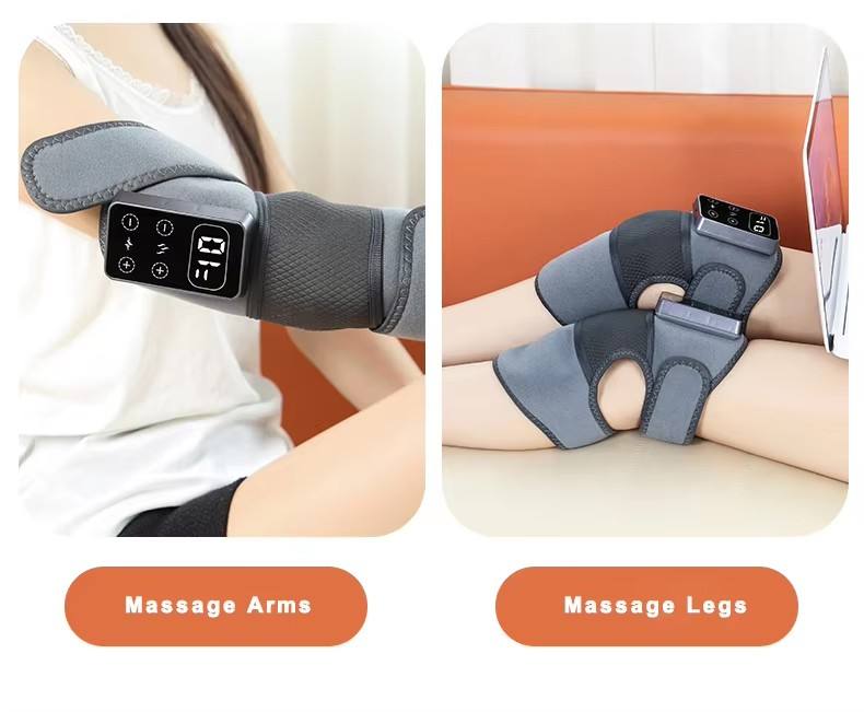 Portable knee warmer with USB charging cable