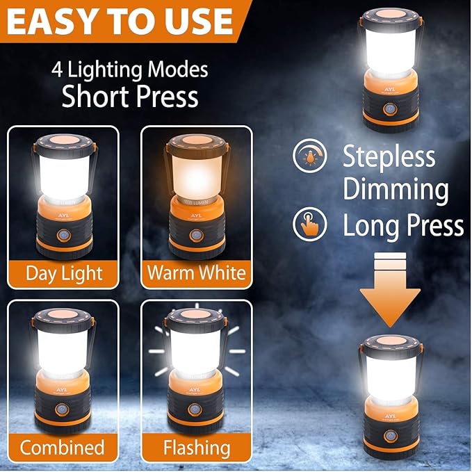USB rechargeable lantern flashlight for hurricane and power outages