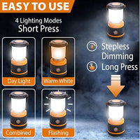 USB rechargeable lantern flashlight for hurricane and power outages