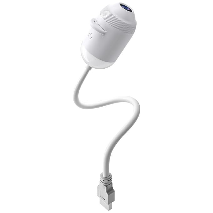 White USB sky projector featuring a compact cylindrical head and adjustable flexible neck on a clean background.