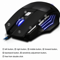 USB wired mouse for PC and laptop desk setup