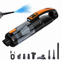 Handheld vacuum cleaner with multiple cleaning attachments