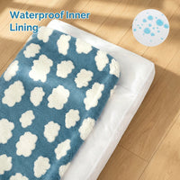 Vacuum compressed pet bed for dogs and cats with soft cushioned surface