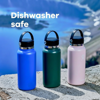 Vacuum insulated water bottle keeping drinks cold and hot