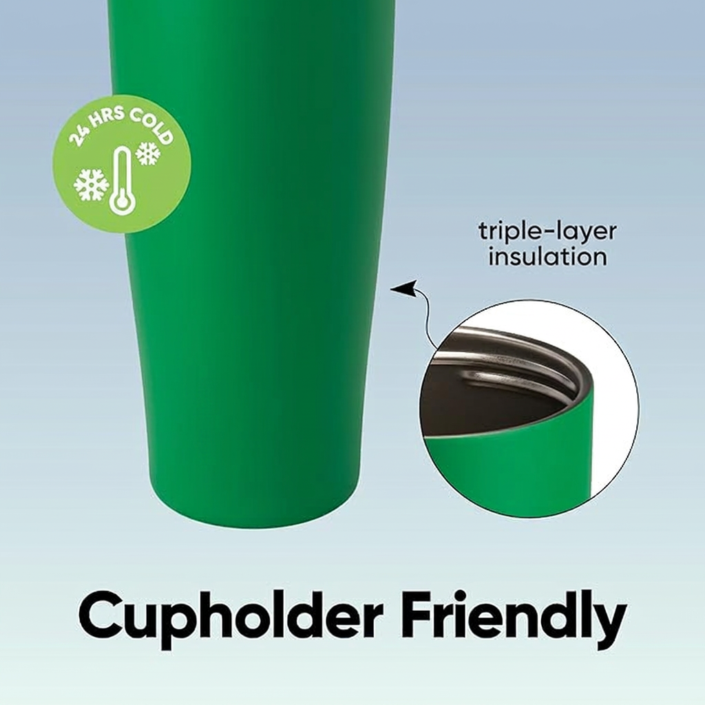 Vacuum insulated 40 oz water tumbler for cold beverages