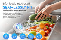 Compact vegetable washing device for everyday kitchen preparation