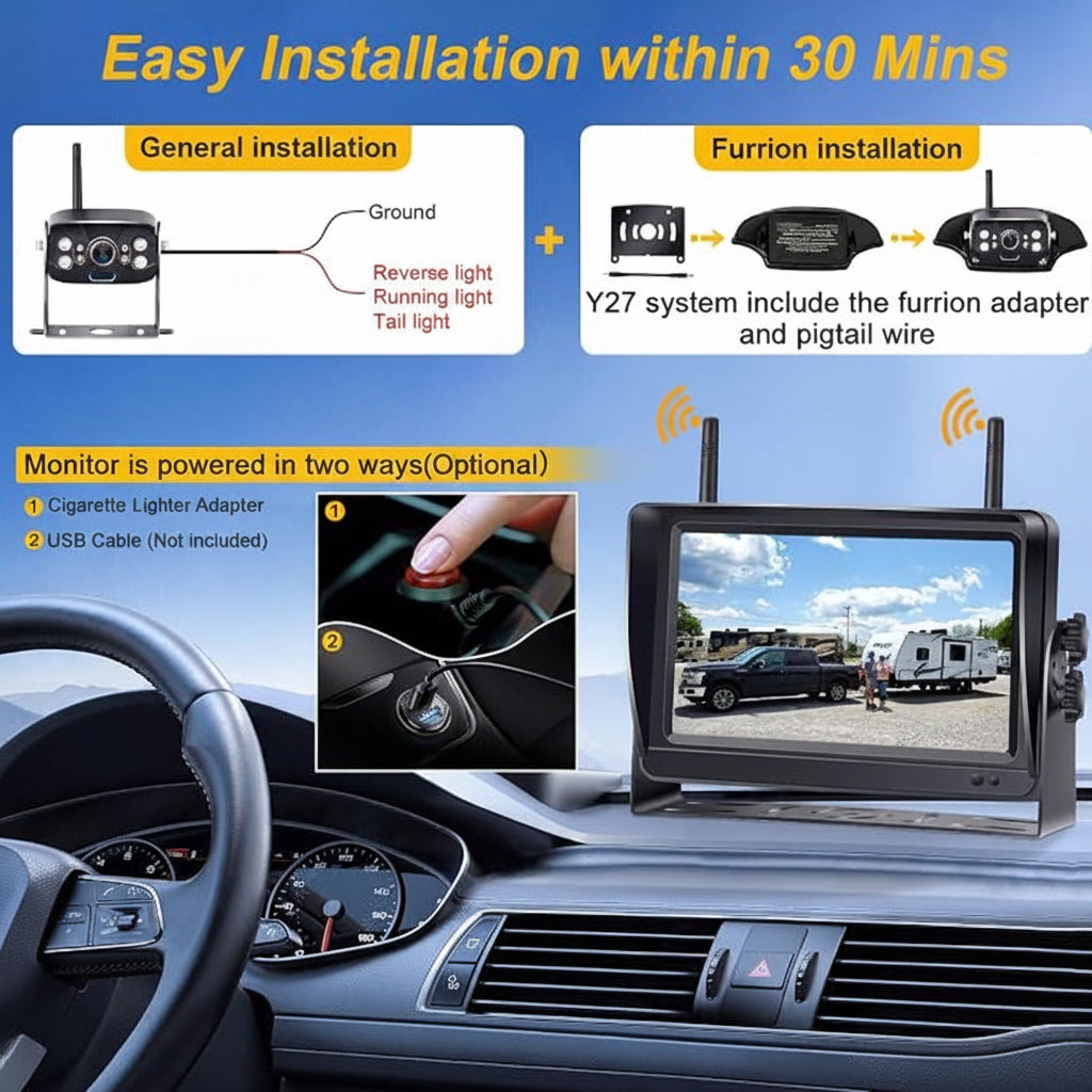 Rear camera for compatible vehicle display system