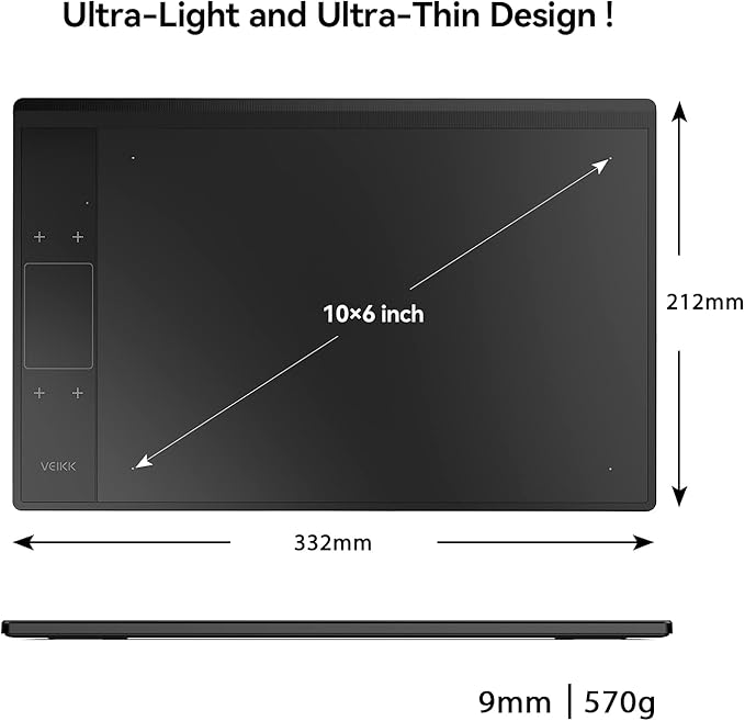 Battery-free stylus with 8192 pressure sensitivity for smooth drawing