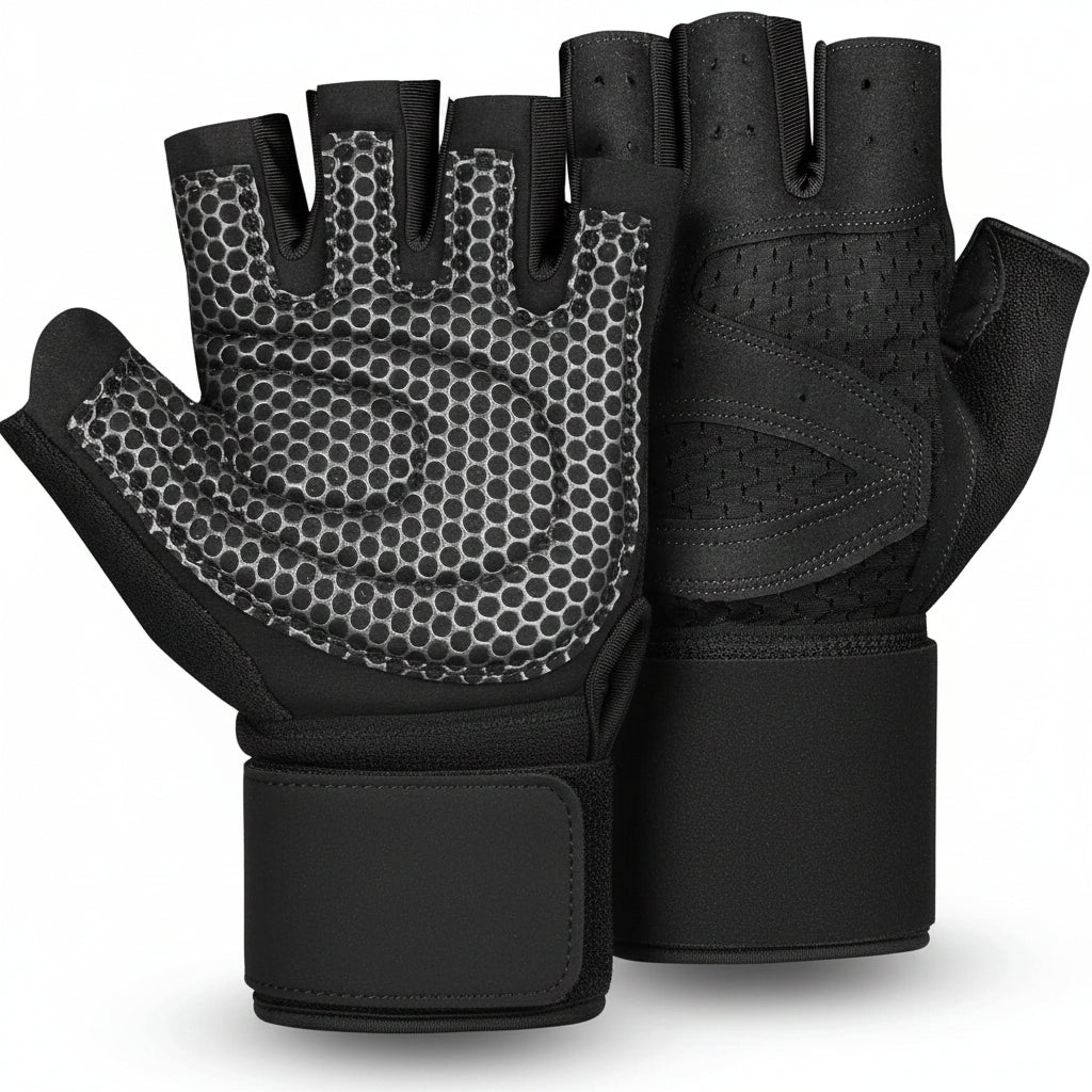 Ventilated workout gloves for gym workouts and fitness routines