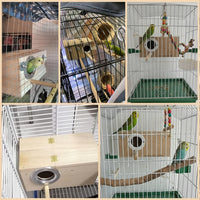 Vertical Bird Nest Box Mounted On Parrot Cage