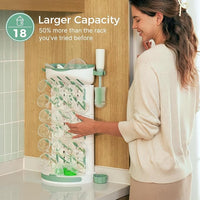 Vertical bottle drying stand for baby feeding accessories