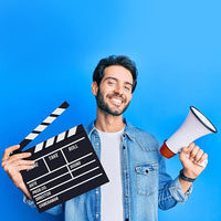Clapboard used in video production and YouTube filming
