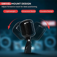 Vintage Style Dynamic Microphone Front View