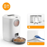 Smart Pet Feeder with Voice Feature for Scheduled Cat and Dog Meals.