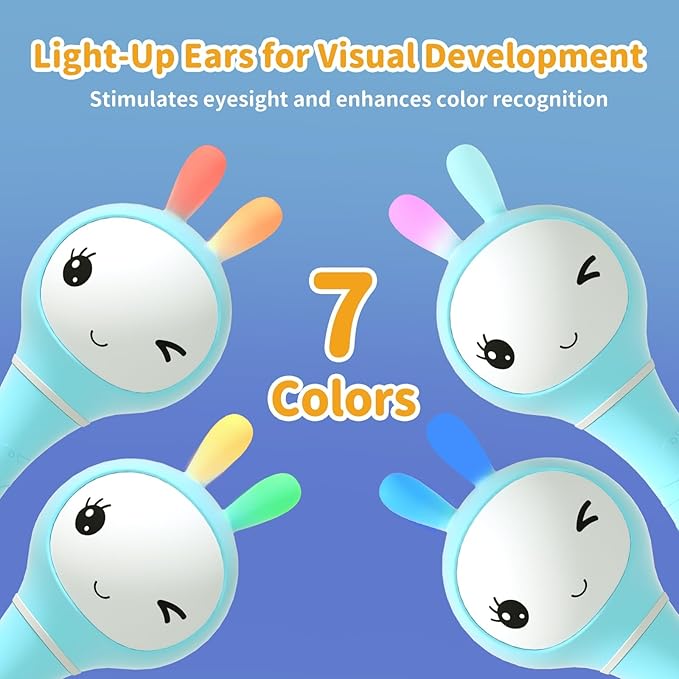 Baby musical toy designed to play back short spoken phrases