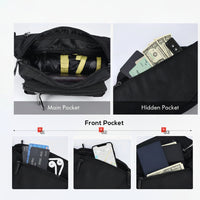 Waist bag shown with crossbody carry style for casual use
