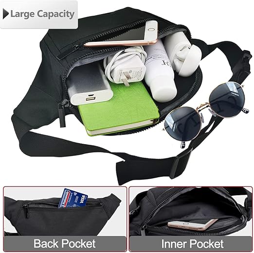 Waist pack for hiking with multiple storage compartments for essentials