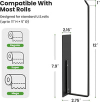 Wall mount paper towel holder for kitchen and pantry use