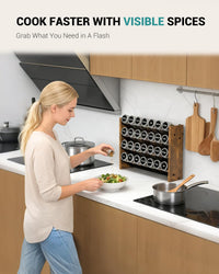 Wall mount spice storage rack for kitchen
