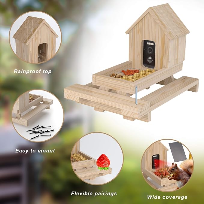 Wall Mounted Bird Feeder For Garden And Courtyard Use