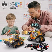 Wall-style robot toy for kids with building block design
