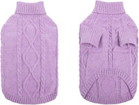 warm turtleneck dog sweater thick knit for Chihuahua and Pug