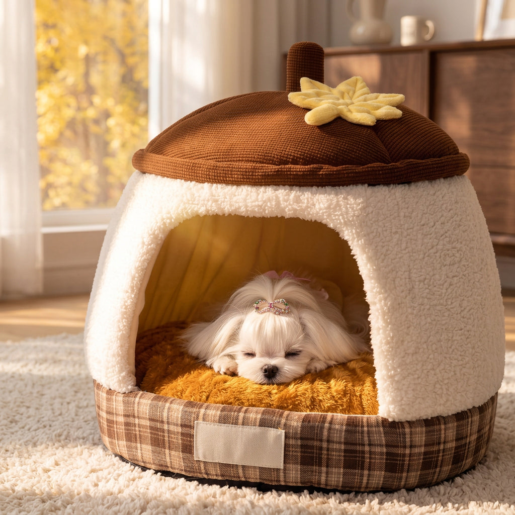 Removable washable pet bed for dogs and cats