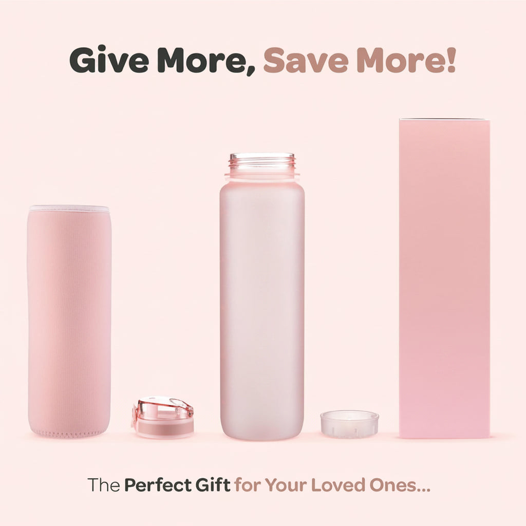 Water bottle with sleeve cover for travel, walking, and outdoor activities