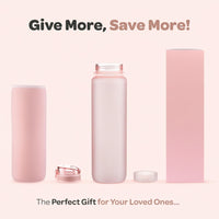 Water bottle with sleeve cover for travel, walking, and outdoor activities