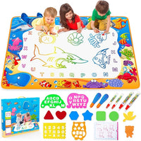 Water doodle mat for kids to paint and draw with magic pens