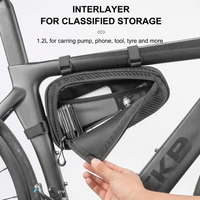 Water-resistant bike tool bag for storing cycling essentials and accessories