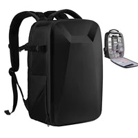 Camera equipment backpack with a water-resistant outer surface