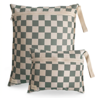 Water-resistant wet bags in large and small sizes for wet items