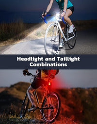 Waterproof IP65 bicycle light set for safe cycling in rain